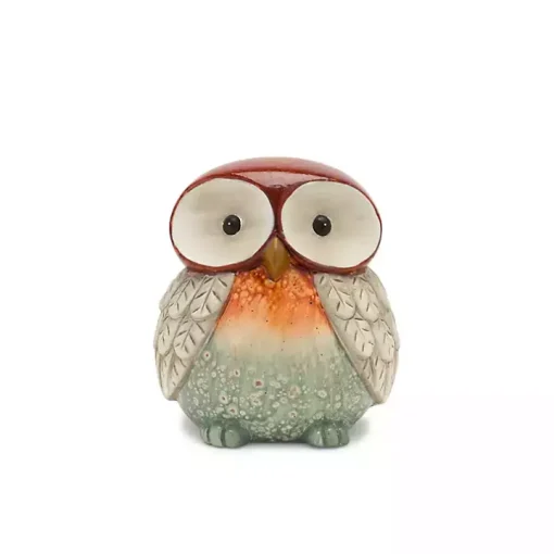 Colorful Owl Figurines, Set of 2