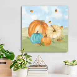 Colorful Pumpkin Patch Canvas Art Print, 20x20 in.