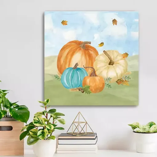 Colorful Pumpkin Patch Canvas Art Print, 20x20 in.