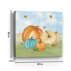 Colorful Pumpkin Patch Canvas Art Print, 20x20 in.