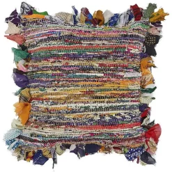 Colorful Striped Shabby Chic Throw Pillow