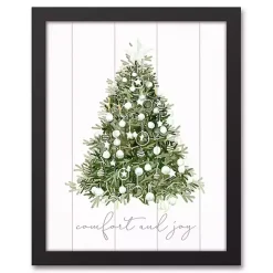 Comfort and Joy Tree Framed Canvas Art Print