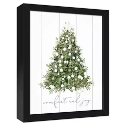 Comfort and Joy Tree Framed Canvas Art Print
