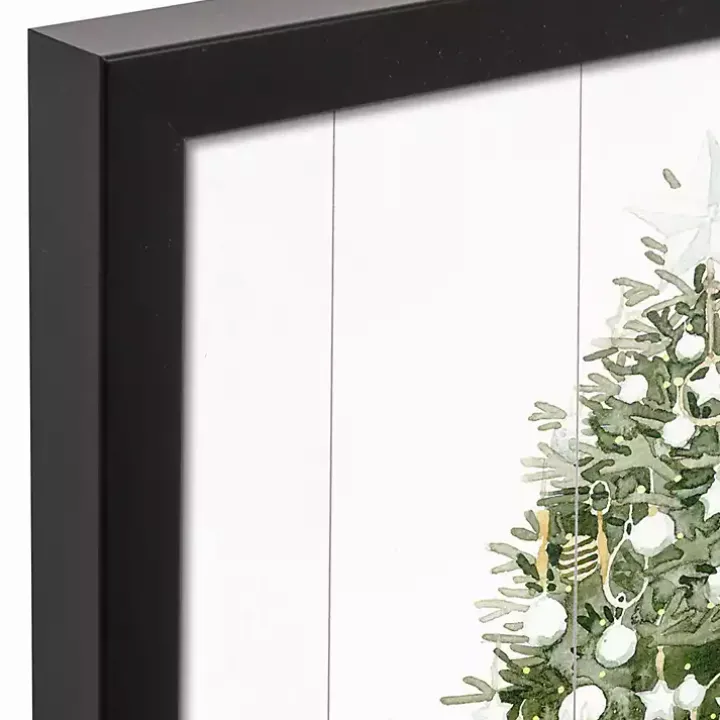 Comfort and Joy Tree Framed Canvas Art Print