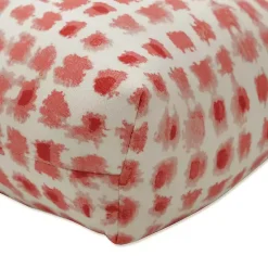 Coral Checkered Outdoor Settee Cushion