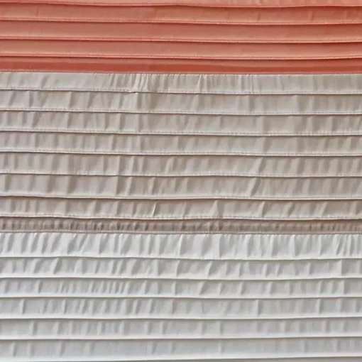 Coral Colorblock Silky Shower Curtain