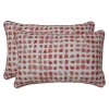 Coral Dotted Outdoor Lumbar Pillows, Set of 2