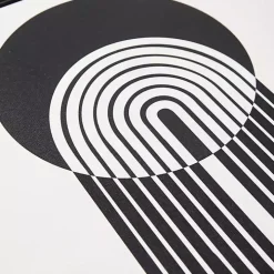 Cosmic Curl Geometric 3-pc. Grayscale Wall Art