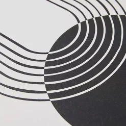 Cosmic Curl Geometric 3-pc. Grayscale Wall Art