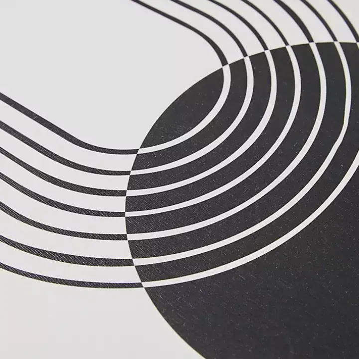 Cosmic Curl Geometric 3-pc. Grayscale Wall Art