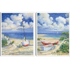 Costa Del Sol Framed Canvas Art Prints, Set of 2
