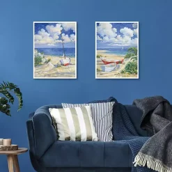 Costa Del Sol Framed Canvas Art Prints, Set of 2