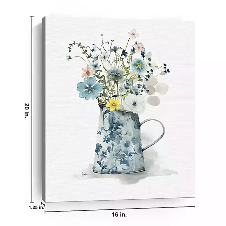 Cottage Garden Blues II Canvas Art Print