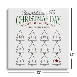 Countdown to Christmas Dry Erase Board, 12x12 in.