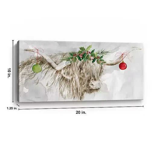 Cow with Ornaments Canvas Art Print