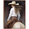Cowgirl Framed Canvas Art Print