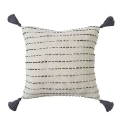 Cream & Navy Ombre Dash Throw Pillow