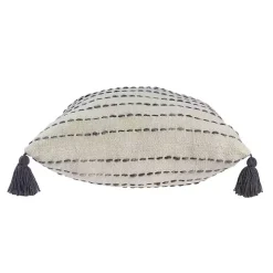 Cream & Navy Ombre Dash Throw Pillow