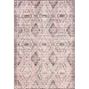 Cream & Red Diamond Trellis Washable Area Rug, 7x9