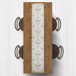 Cream Botanical Butterfly Table Runner, 90 in.