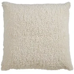 Cream Faux Lamb Fur Pillow