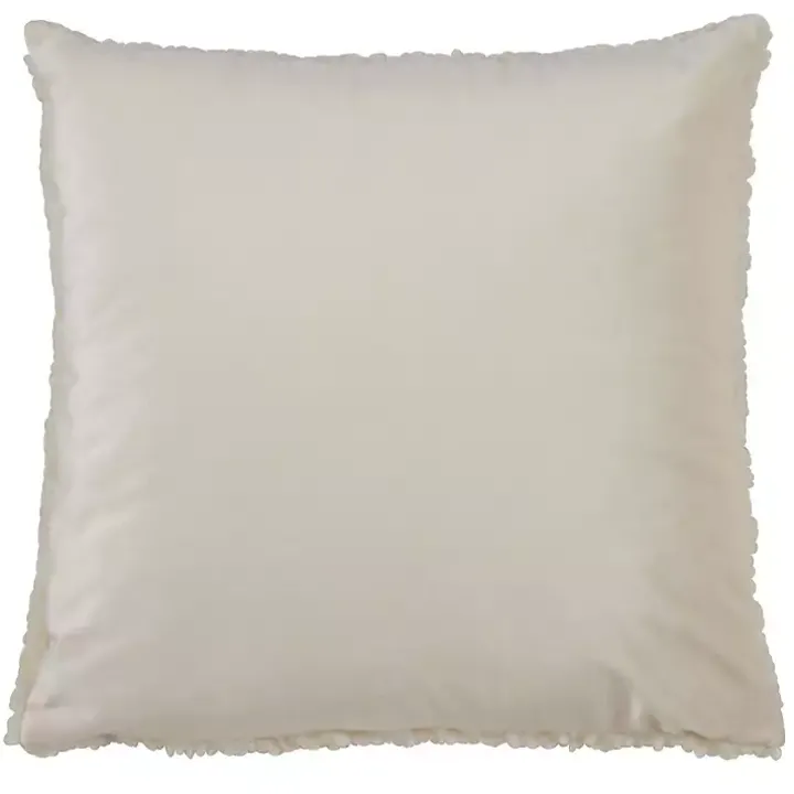 Cream Faux Lamb Fur Pillow
