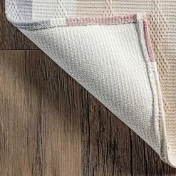 Cream Geometric Shapes Washable Area Rug, 8x10