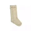 Cream Let It Snow Christmas Stocking