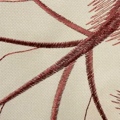 Cream Maple Leaves Embroidered Table Runner