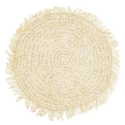 Cream Rustic Raffia Placemats, Set of 4