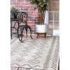 Cream Serna Tribal Outdoor Area Rug, 5x7