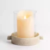 Cream Textured Base Hurricane, 7 in.