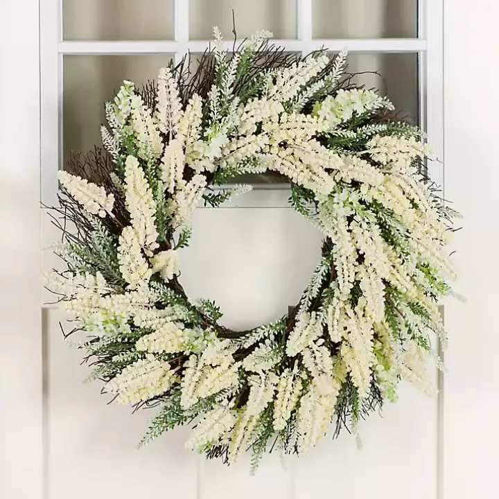 Cream Wheat Spiral Wreath