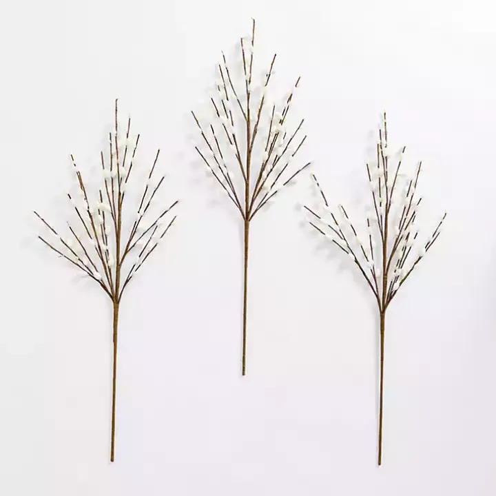Cream Willow Stems, Set of 3
