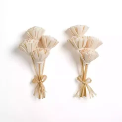 Cream Wooden Floral Stems, Set of 2