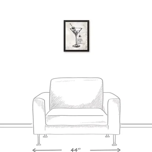 Creep Drink And Be Scary Framed Canvas Art Print