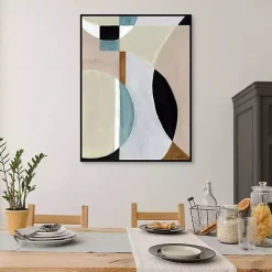 Curved Vision Framed Canvas Art Print