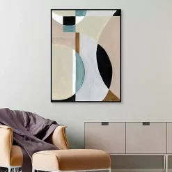 Curved Vision Framed Canvas Art Print