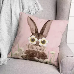 Daisy Sunnies Bunny Indoor/Outdoor Pillow