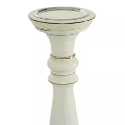 Daisy White Rustic 3-pc. Candle Holder Set