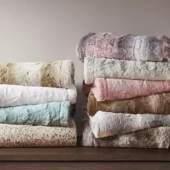 Dark Brown Faux Fur Oversized Throw Blanket