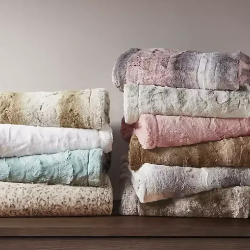 Dark Brown Faux Fur Oversized Throw Blanket