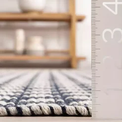 Dark Gray and Ivory Dainty Diamond Runner