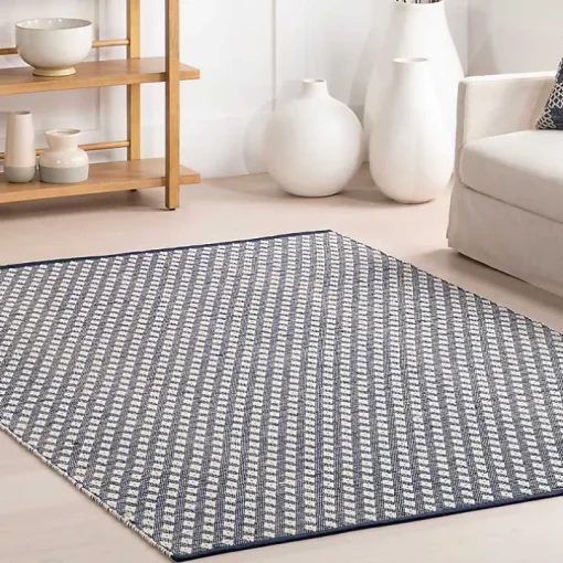 Dark Gray and Ivory Dainty Diamond Runner