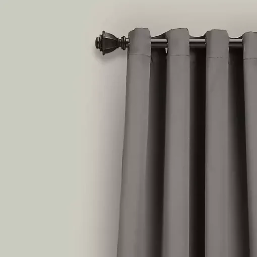 Dark Gray Blackout Curtain Panel Set, 120 in.