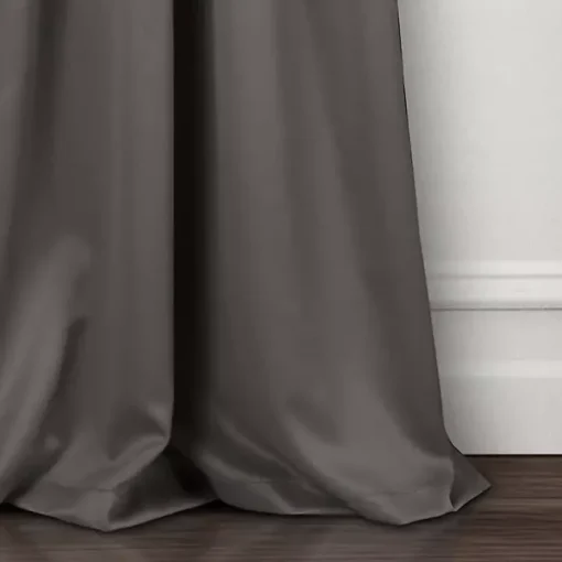 Dark Gray Blackout Curtain Panel Set, 120 in.