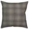 Dark Gray Plaid Indoor/Outdoor Pillow