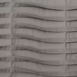 Dark Gray Wave Pattern Valance