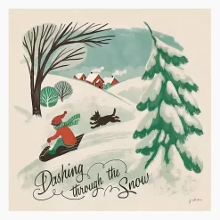Dashing Through the Snow Canvas Art Print