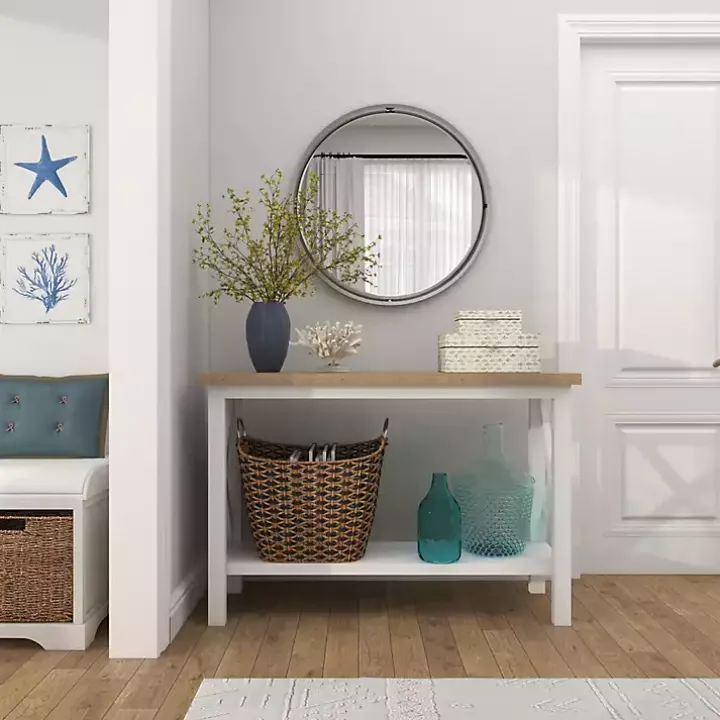 Decorative Mussel Shell Wood Boxes, Set of 2